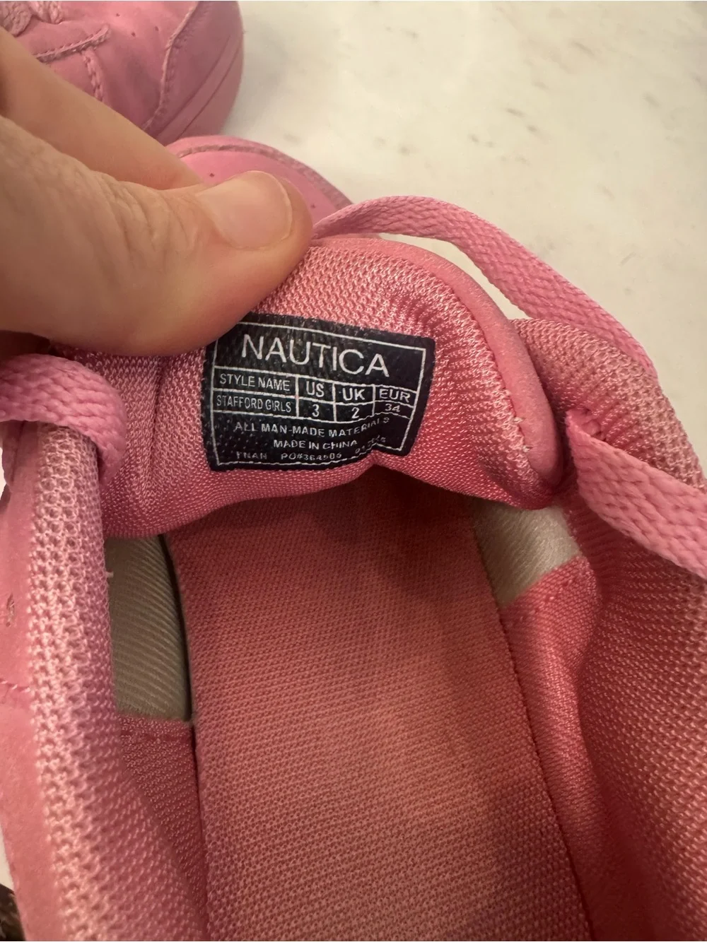 Nautica Stafford / Ivan Low-Top Sneakers Blush Pink lace up tennis shoes Girls 3